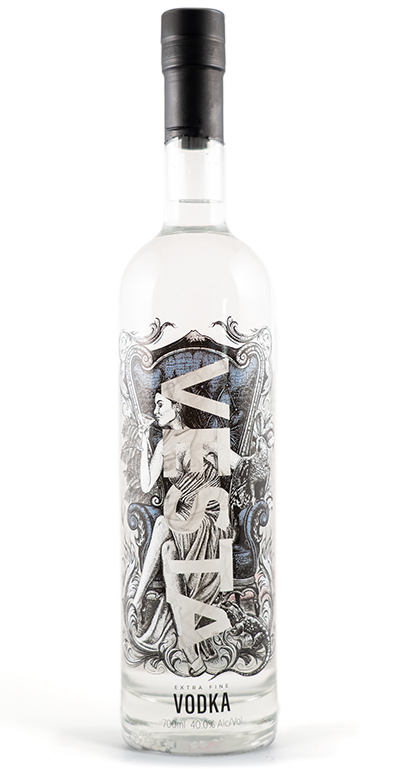 Vesta Extra Fine Vodka in clear bottle