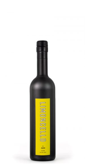 Limoncello by Juno Gin black bottle with yellow branding
